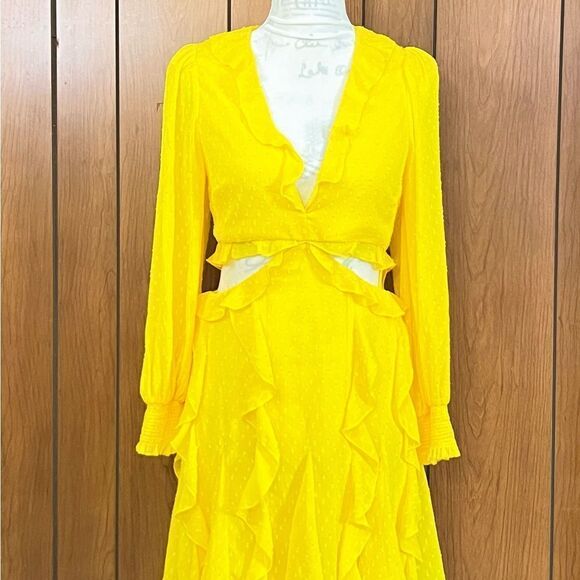 ALICE + OLIVIA Mitzi Cut Out Godet Minidress size 6 - Picture 7 of 16